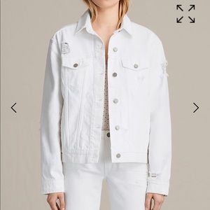 All Saints White Denim Jacket